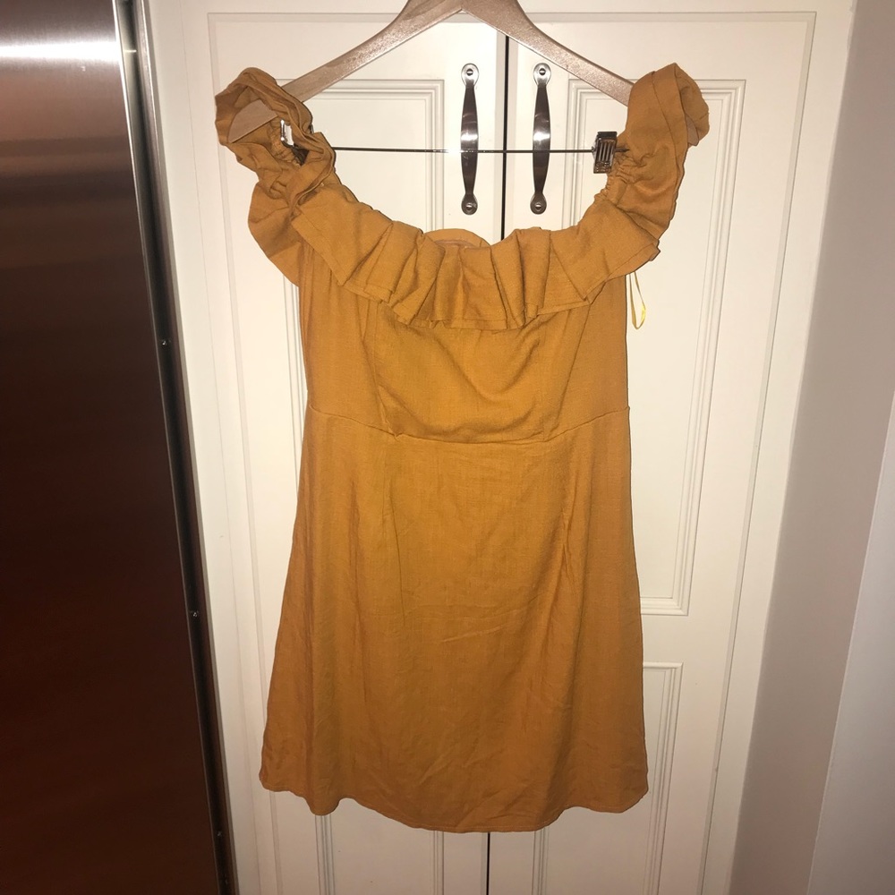 Burnt Yellow Mini Dress